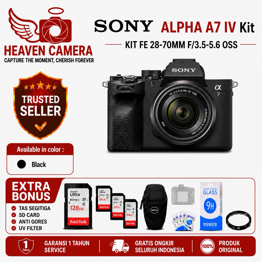 Sony Alpha A7 IV Kit 28-70mm Sony A7IV A7 Mark IV Mirrorless Resmi