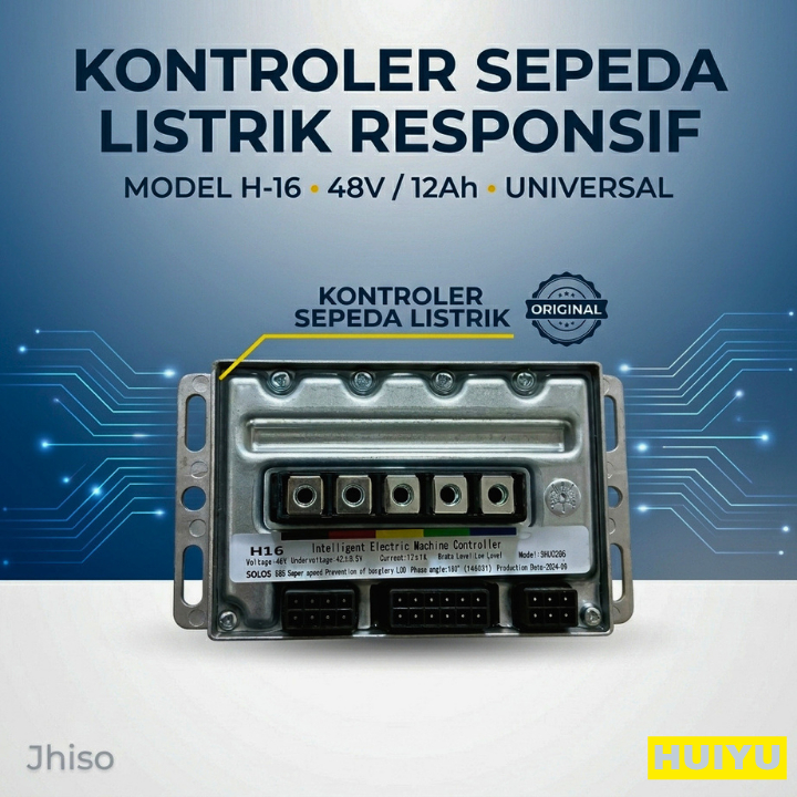 Controller Sepeda Listrik 48V 12Ah H-16 Universal | Modul Controller E-Bike Responsif Awet Cocok Sem