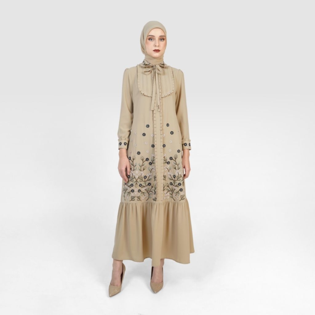 Hikmat Original Fashion D7923 - Abaya Hikmat  - Noerbutikmuslim - Gamis lebaran - Gamis Mewah - Gami