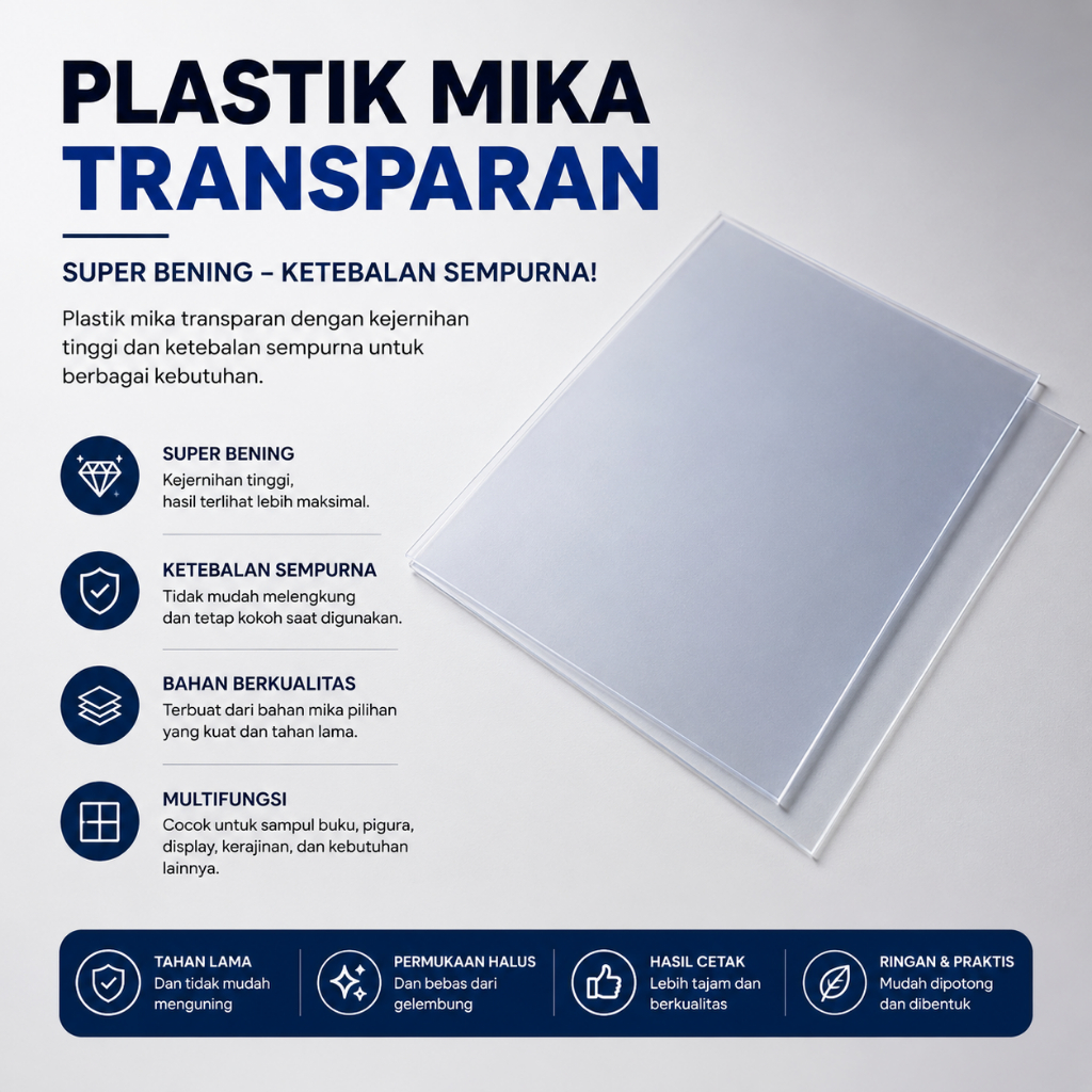 Mika Cover Plastik Jilid Transparant Tebal A4