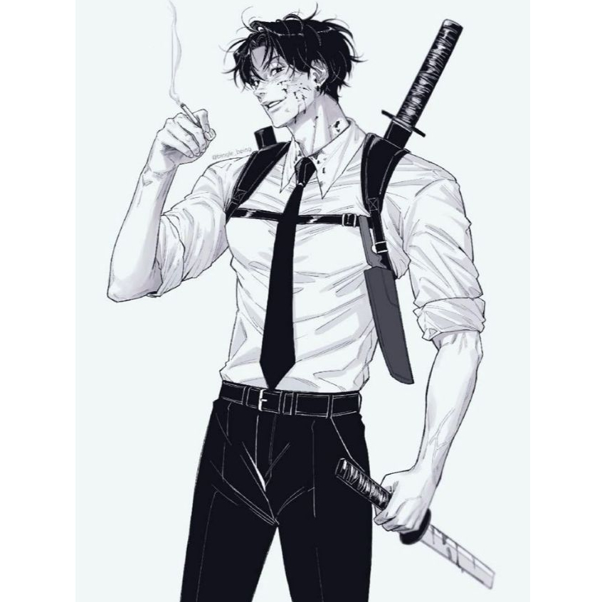 Katana Kayu Kishibe Chainsaw Man bekas/second