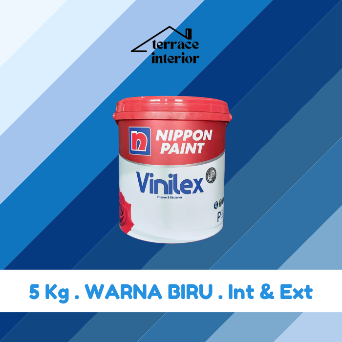 Cat Tembok Vinilex 5000 Interior & Exterior Biru 5 Kg