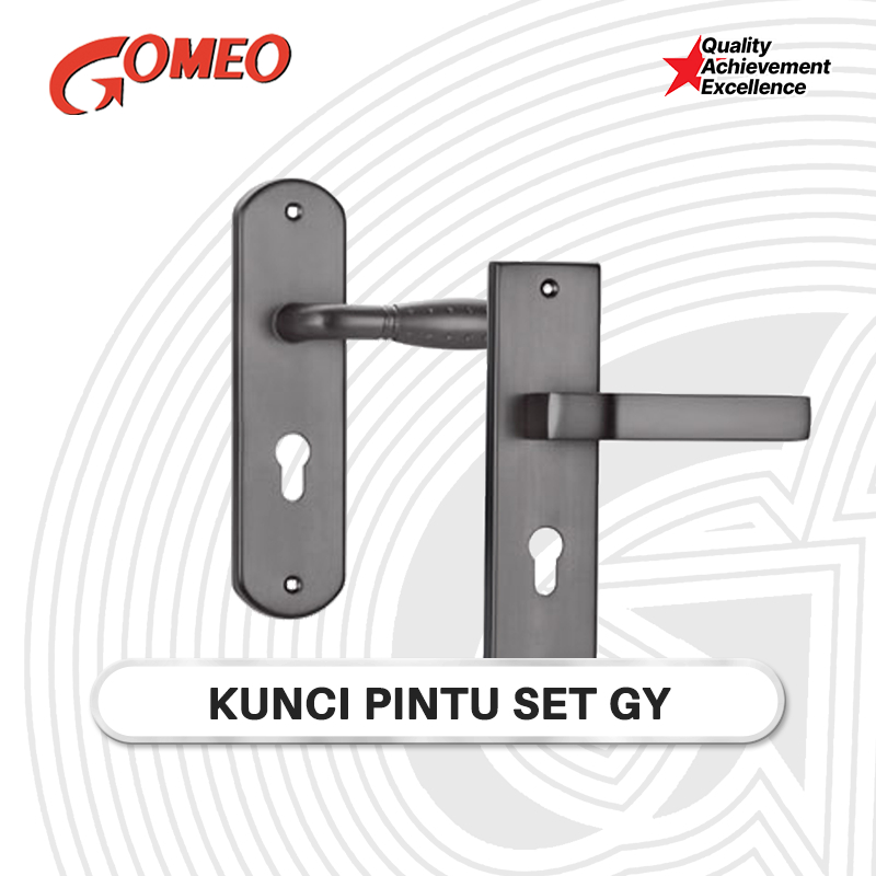 GOMEO Handle Kunci Pintu Rumah Kamar Set GY Tanggung Besar