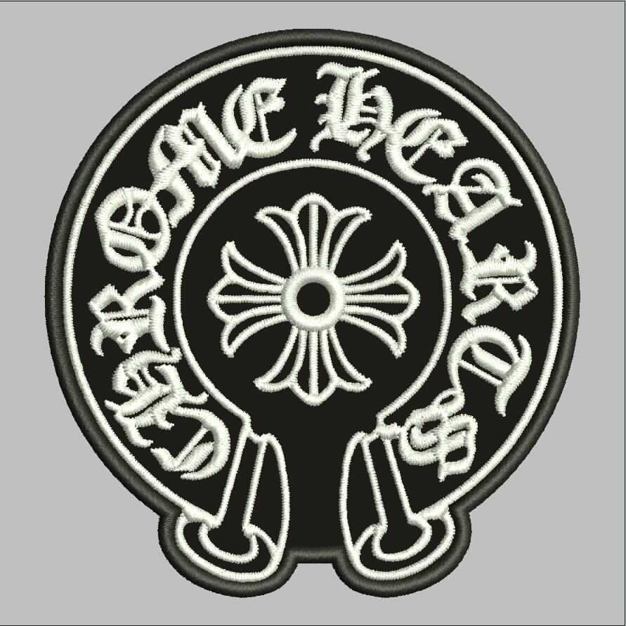 PATCH BORDIR-Iron Patch ChromeHearts Chrome Heart 8x8 Cm Berkualitas
