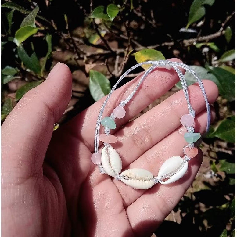 03| Gelang kerang Bali wanita/gelang kerang kowok wanita/gelang tali serut
