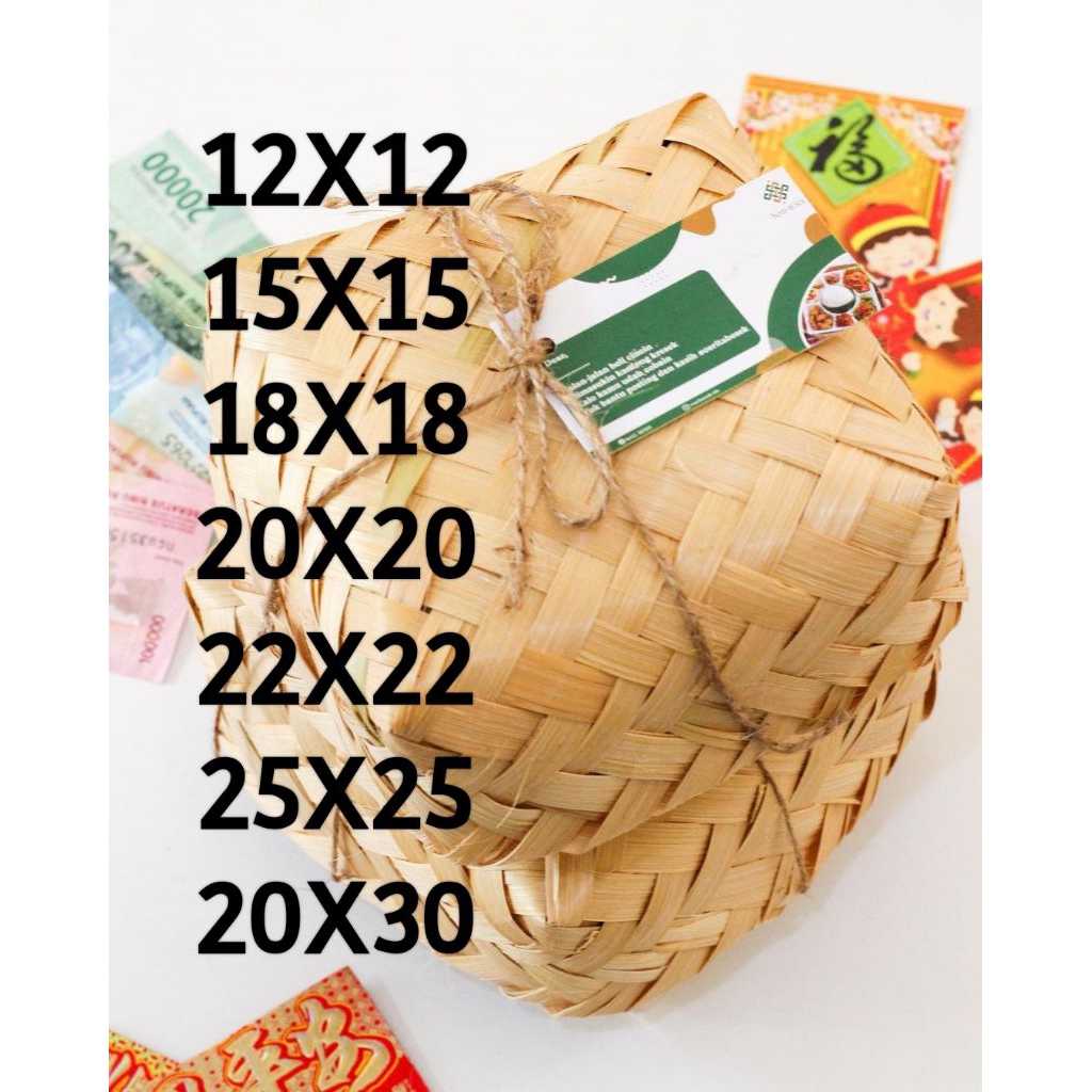 SEPASANG BESEK BAMBU BESEK HAMPERS BESEK SOUVENIR BESEK NASI BAKUL BAMBU