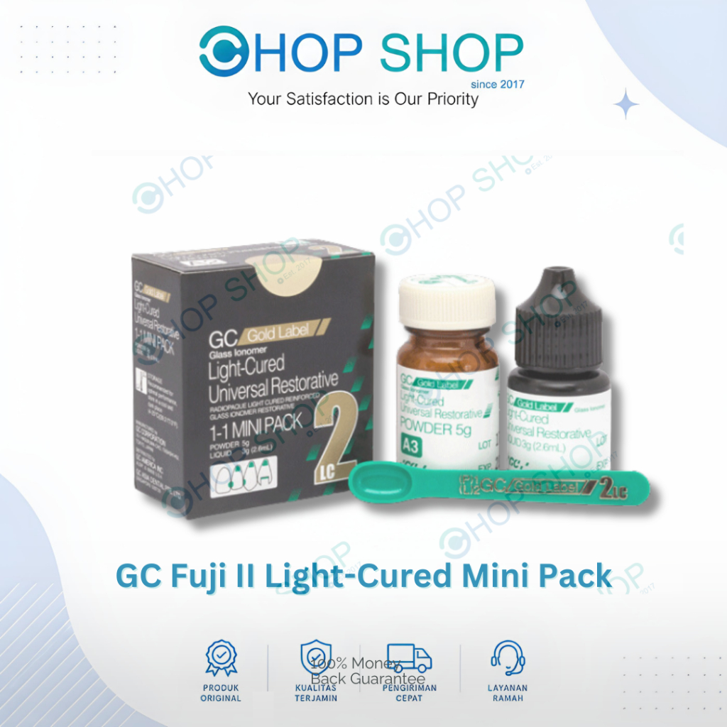 ORIGINAL GC Fuji II LC Mini Shade A2 A3 - Fuji 2 LC Mini Light Cured RMGIC