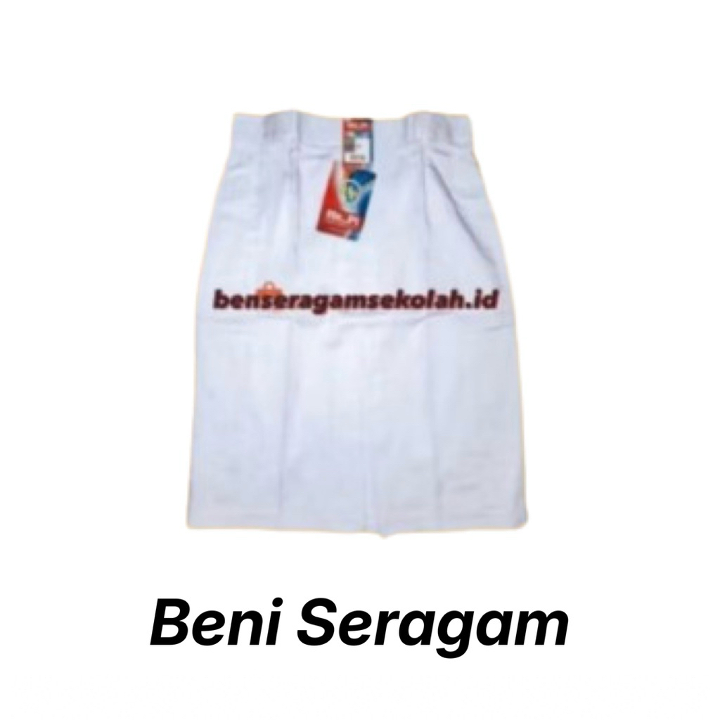 Rok Span Putih Pendek SMP/SMA Rok Paskibra Seragam Sekolah [HEPI]