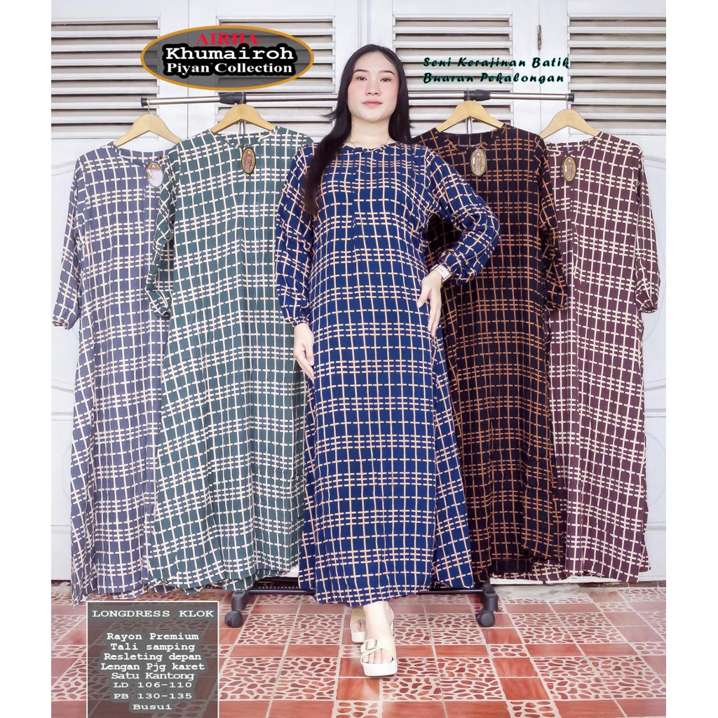 LONGDRES REMPEL BAWAH - DASTER LENGAN PANJANG SEMATA KAKI BATIK PRINT