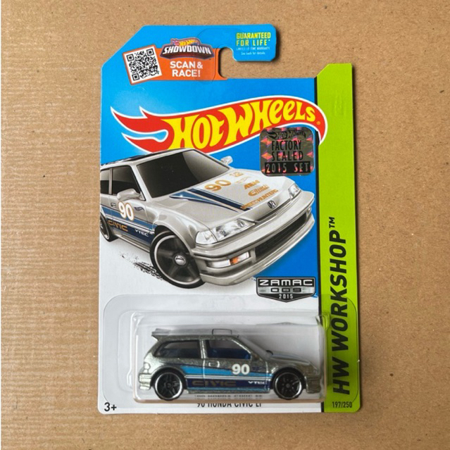 Hot Wheels Honda Civic EF Zamac Walmart Factory Sealed US Card FS