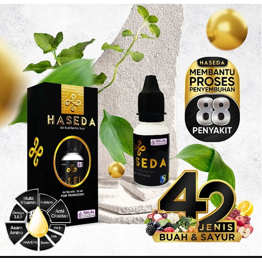 Haseda Herbal Tetes - 1 Botol, Detoksifikasi, Regenerasi Sel, dan Nutrisi Optimal