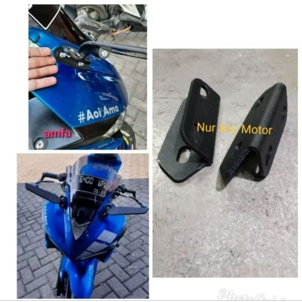BRACKET BREKET SPION MOTOR R25 DUDUKAN SPION MODEL ZX10R SPION WINGLET