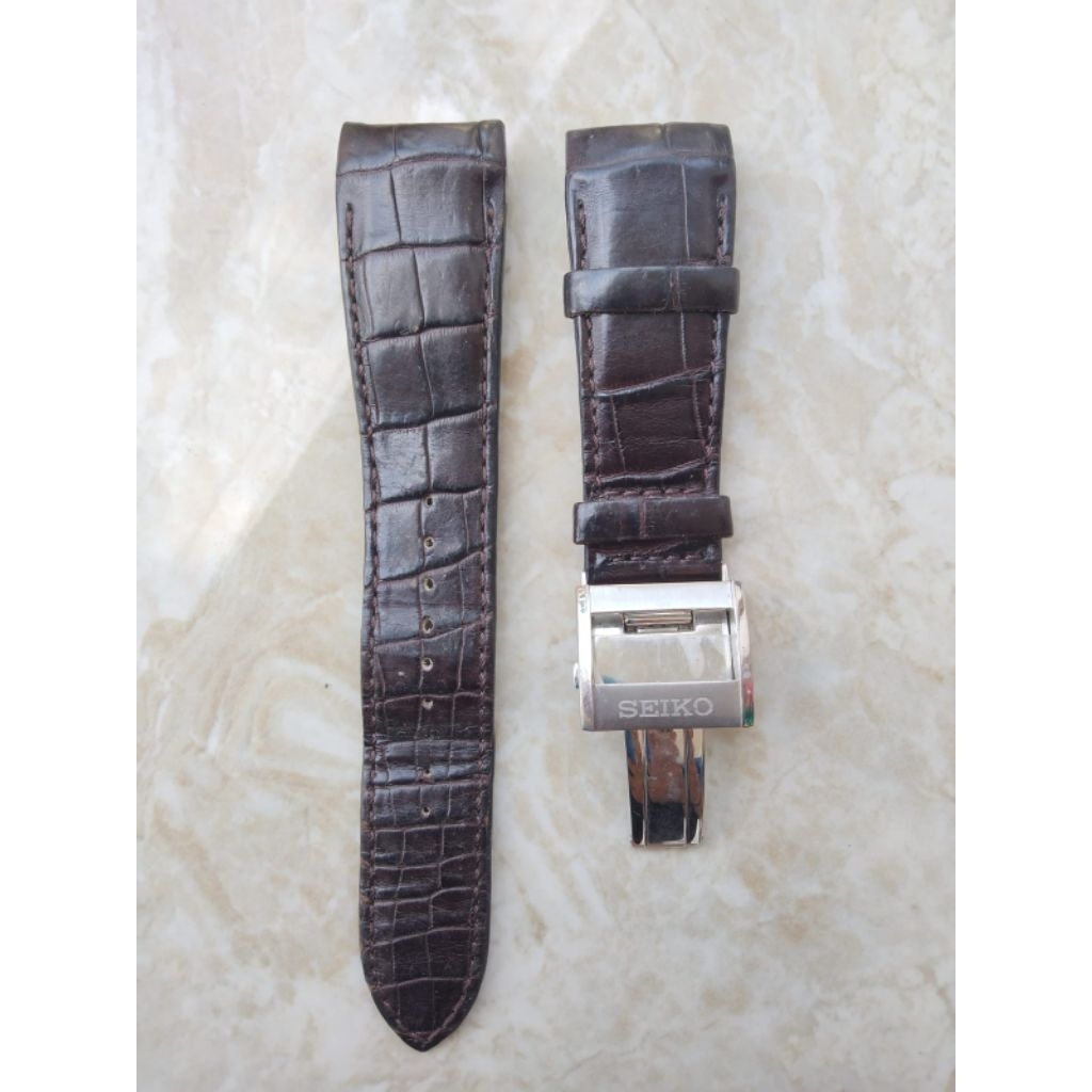 Crocs Leather Strap Seiko Astron GPS Solar 7x 8x Movement