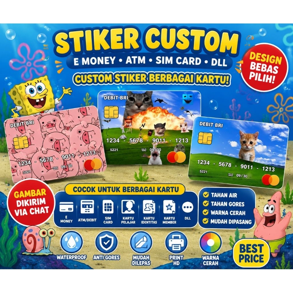Desain Card/SkinCard/Desain E-money/SIM/Desain Kartu/GoDigi.co