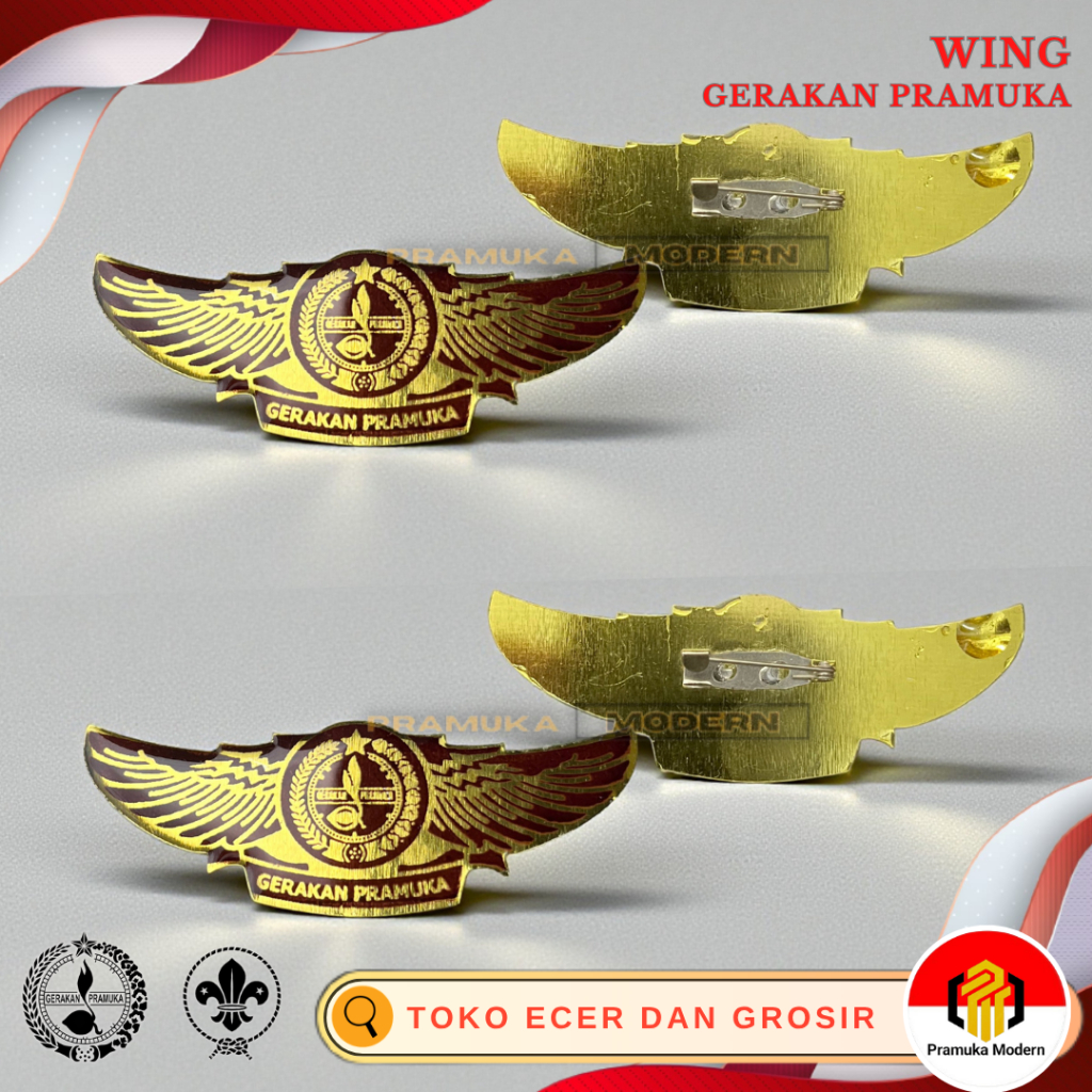 wing gerakan pramuka / wing brevet gerakan pramuka lapis resin