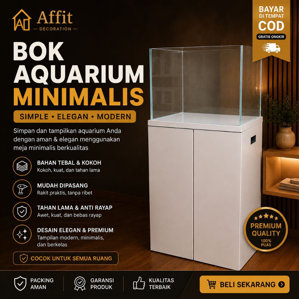 RAK AKUARIUM // MEJA AKUARIUM SERBAGUNA // AESTHETIC AQUASPACE