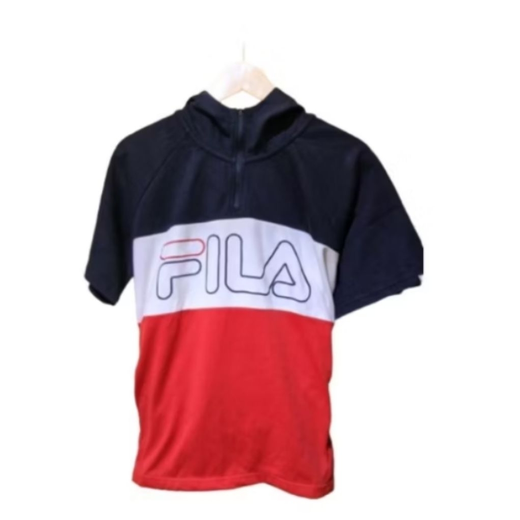 Kaos Hoodie Fila Second Tricolor