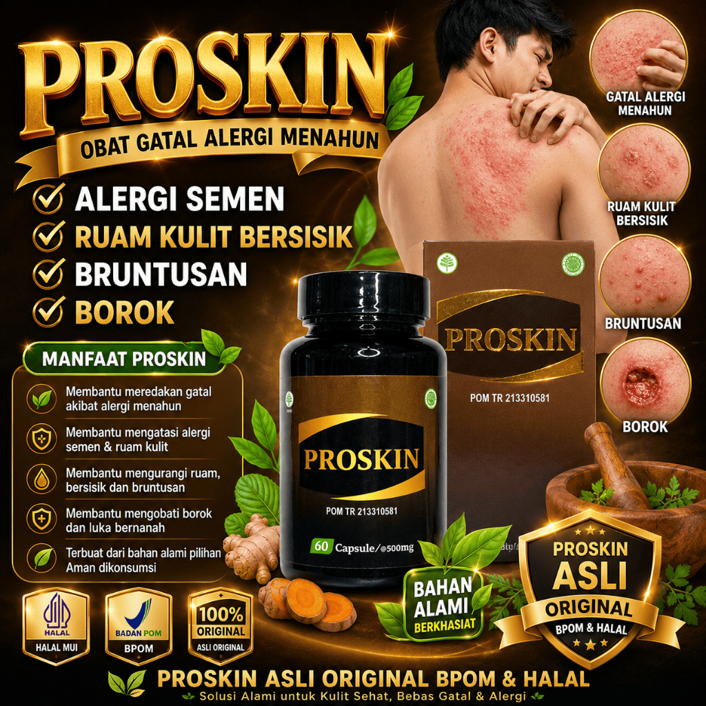 Obat Gatal Alergi Menahun Alergi Semen Ruam Kulit Bersisik Bruntusan Borok Proskin Asli Original BPO