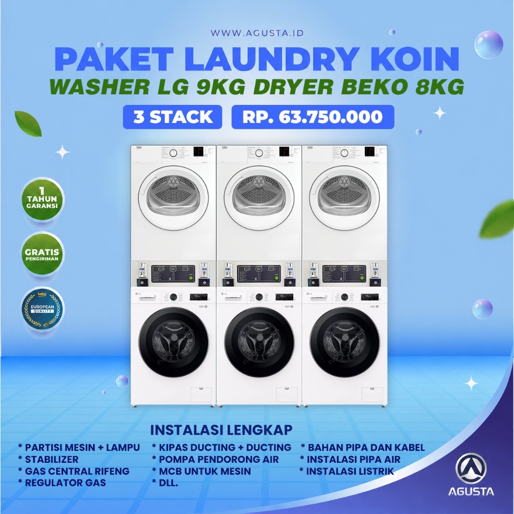 MESIN LAUNDRY KOIN LG DAN BEKO