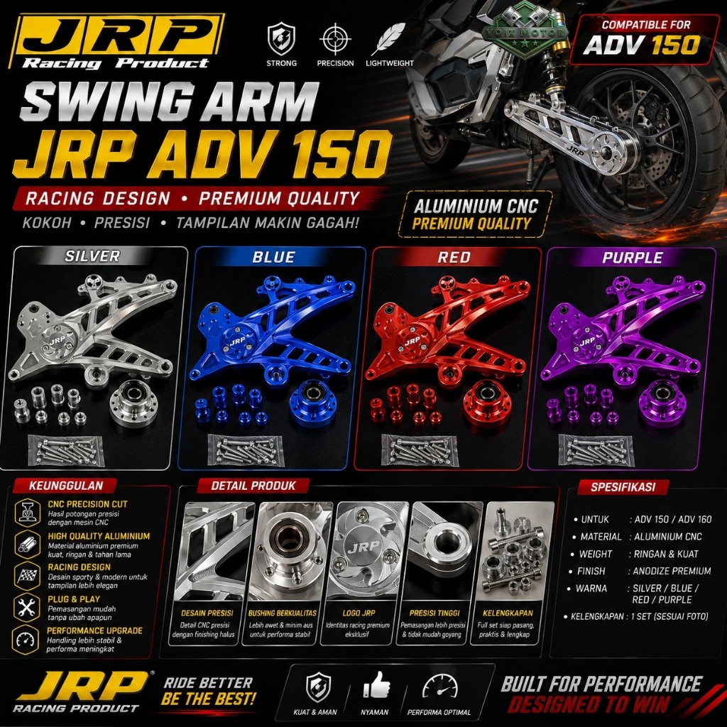 Swing Arm JRP ADV 150 Full CNC Model Shark Swing Arm ADV 150 Swing Arm JRP