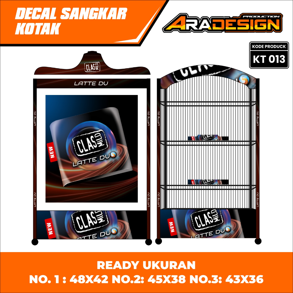 Stiker Sangkar Kotak Decal Sangkar Burung Model Terbaru Motif Class Mild