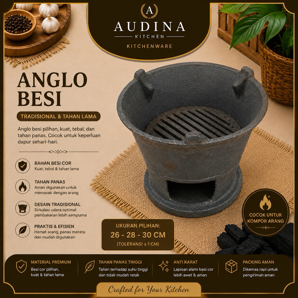Anglo Besi Cor | Tungku Bakaran Anglo | Tungku Besi | Tempat Bakaran Anglo | Anglo Bakaran | Alat Pe