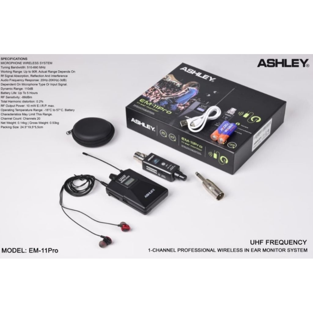 Ear Monitor Ashley EM 11Pro Original