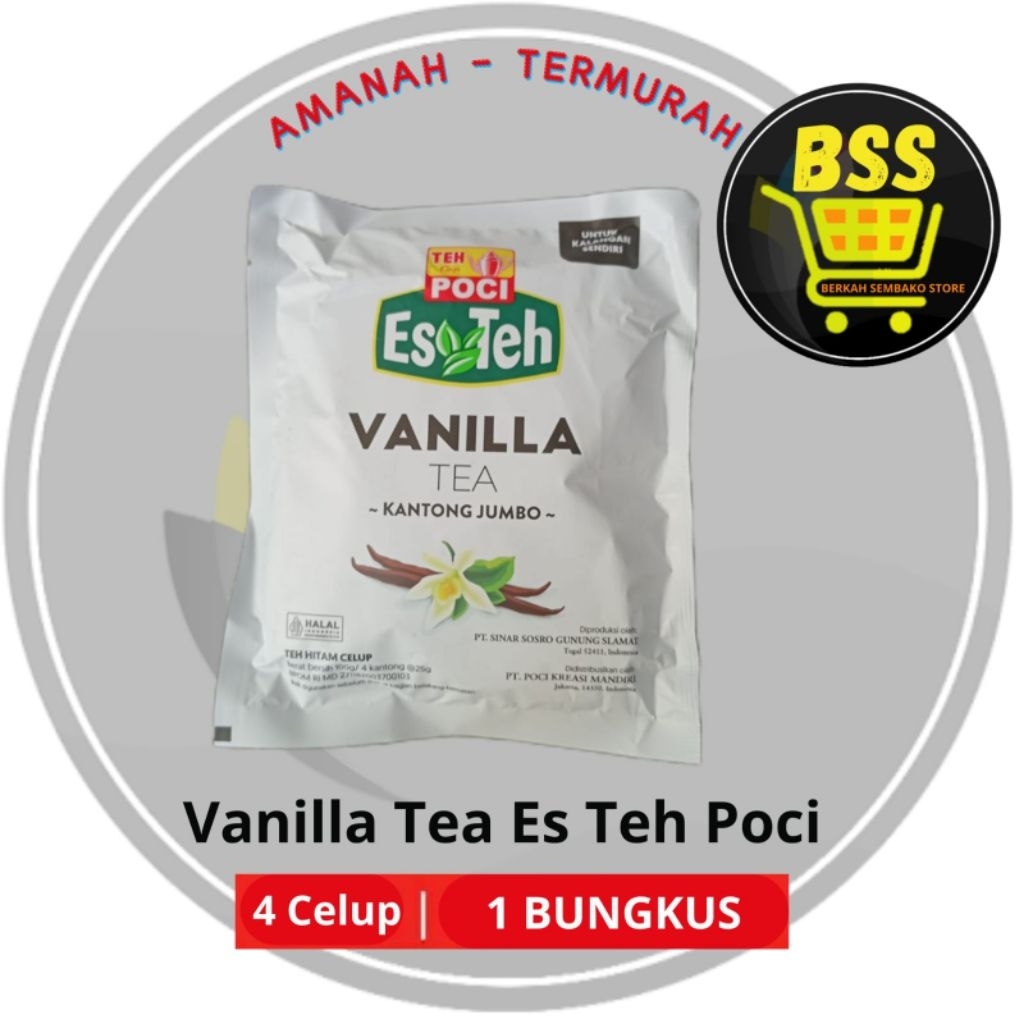 BSS - Es Teh Cap Poci Kantong Jumbo VANILLA Tea Es Teh Poci Rasa VANILLA