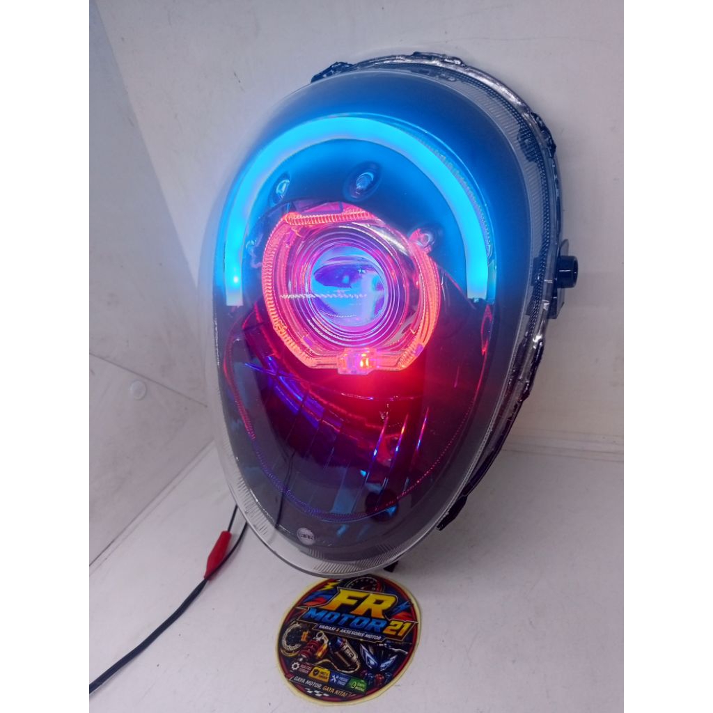 REFLEKTOR SCOOPY 2013-2015 PLUS LAMPU ALA BILED DAN ALIS FULLSET