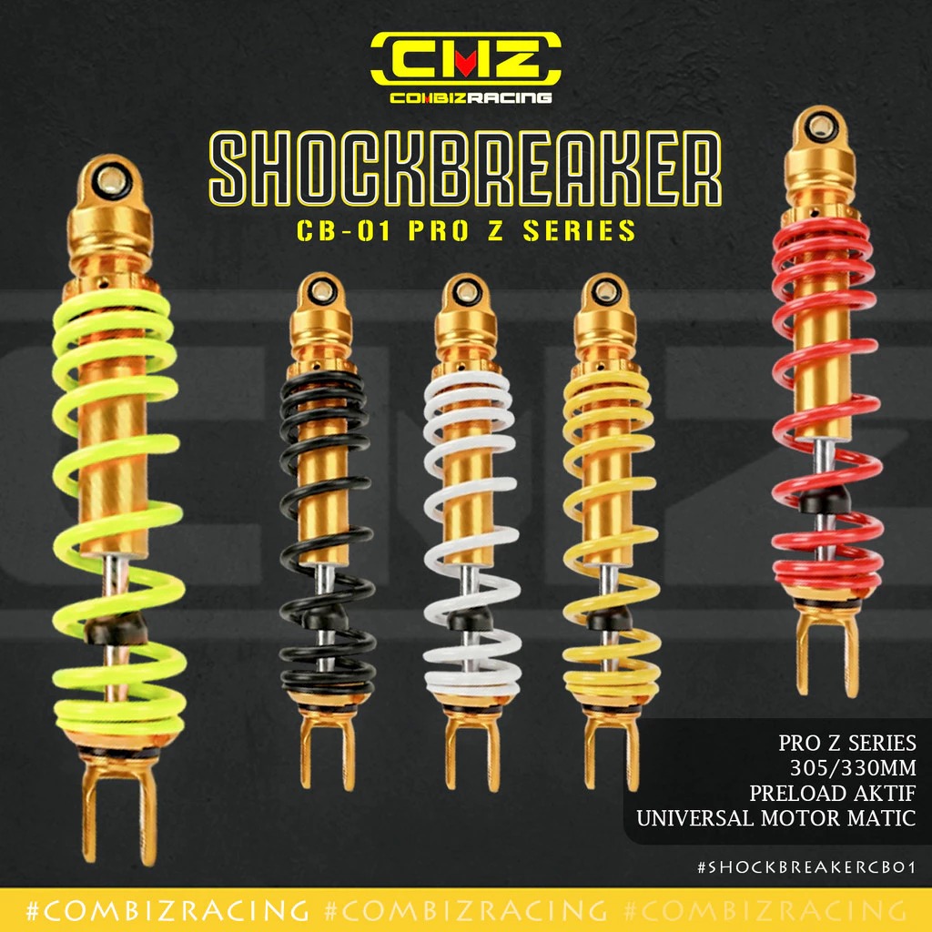Shockbreaker Matic Skok Matic Mio 305mm Tersedia Warna Merah CMZ