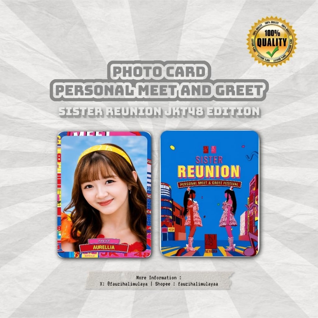 [PHOTO CARD] AURELLIA SISTER REUNION JKT48 OFFICIAL