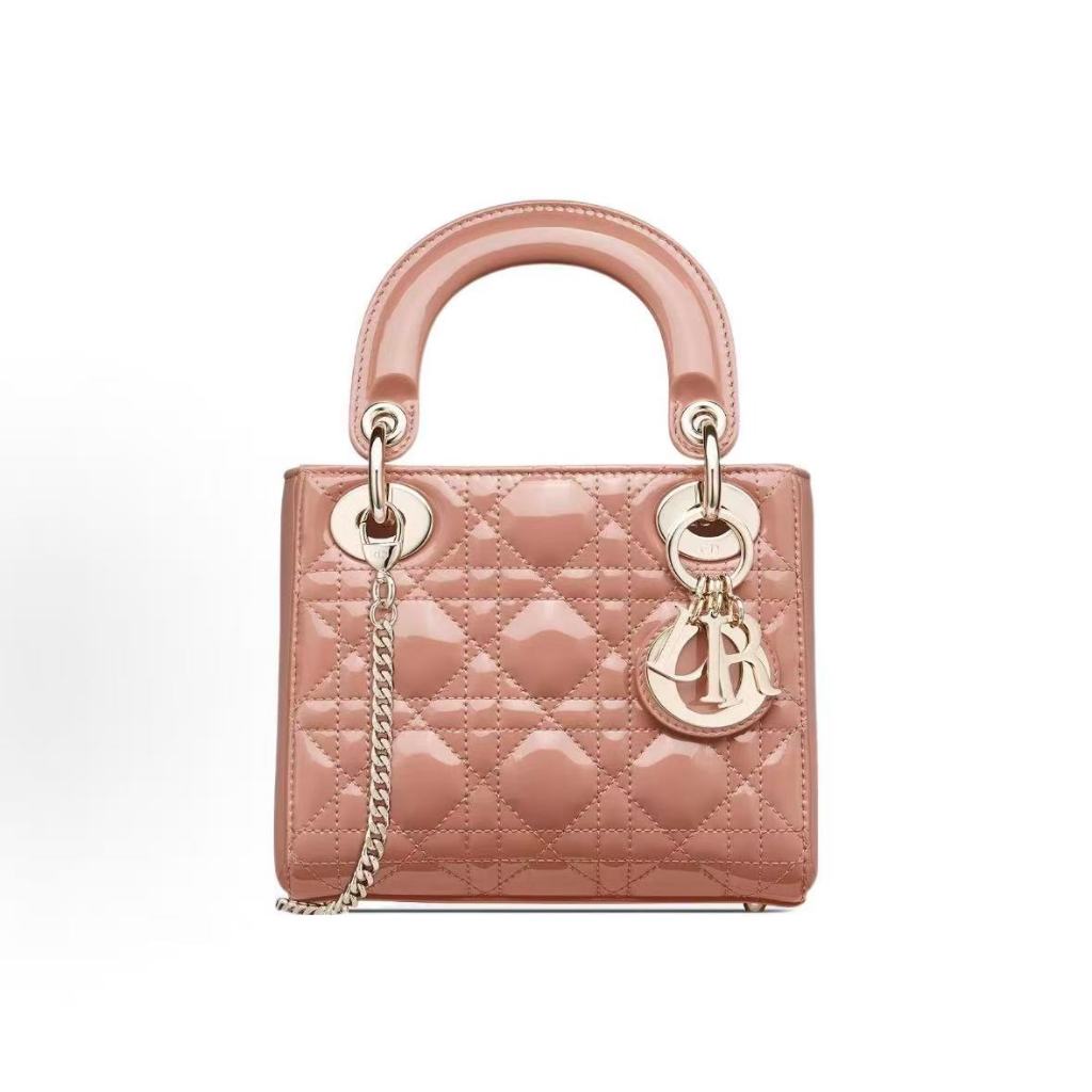 DIOR Dior Lady Dior Three Grid Vine Pattern Metal Chain Detachable Concubine Bag Handbag Shoulder Ba
