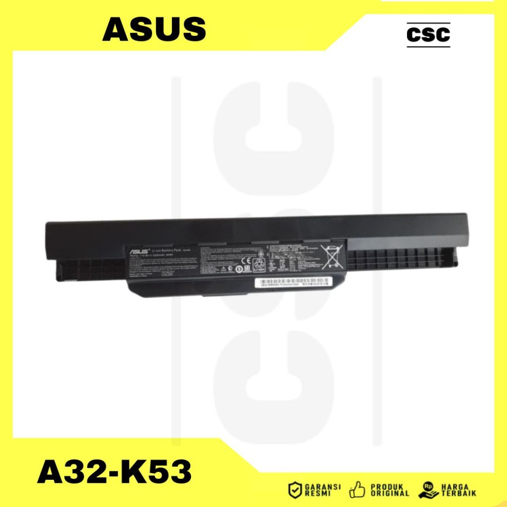 Baterai Laptop Asus A53 A53B A53E A53F A53J A53S A53T A53U
