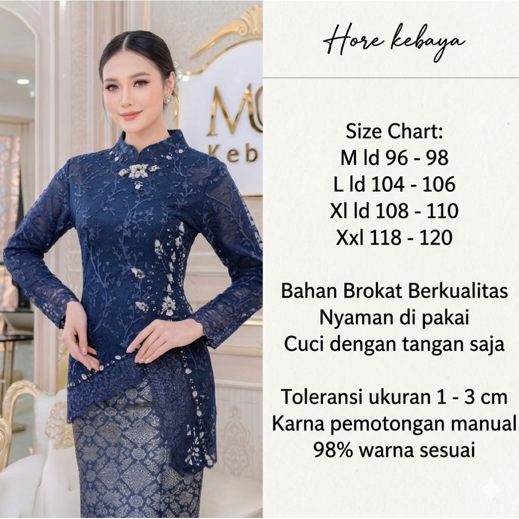 Hore Kebaya belah Alma | Setelan kebaya rok songket | atasan kebaya | kebaya pesta | kebaya modern |