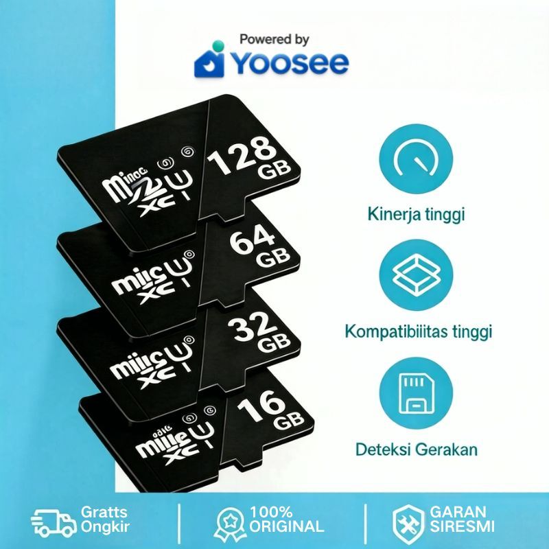 COD Kartu Memori MicroSD 128GB 64GB 32GB 16GB Original Kecepatan Tinggi Universal untuk HP Kamera CC