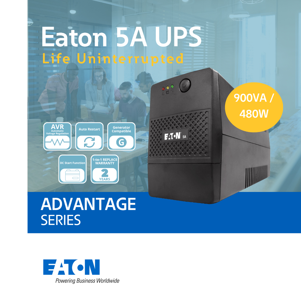 EATON UPS 5A900I-DIN 900VA 480W 5A900I 5A900