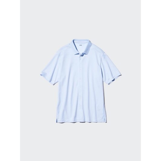 UNIQLO AIRism Katun Pique Kaos Polo Kancing Full Pria JASTIP BATBOY
