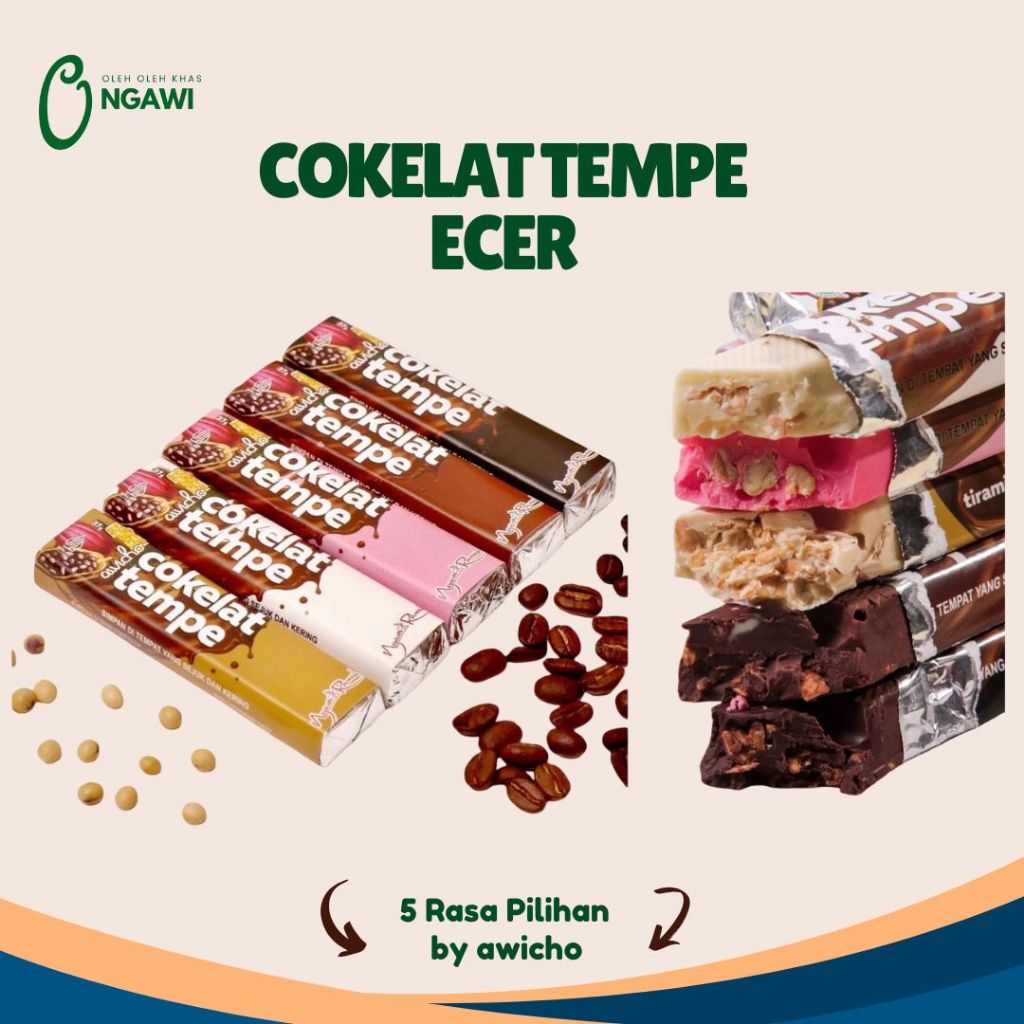 Ecer Coklat tempe awicho, coklat tempe ngawi, oleh oleh jatim, oleh oleh ngawi, oleh oleh madiun