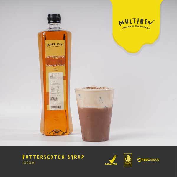 Multibev Syrup Rasa Butterscotch Sirup Halal Minuman Kekinian ala Kafe