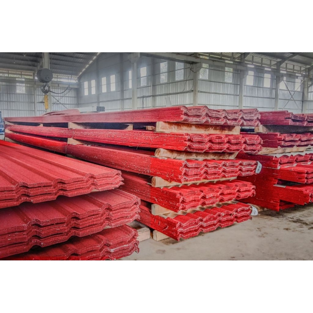 TMJ Steel Atap Spandex Pasir Peredam Suara Hujan Panas Anti Berisik Galvalum Custom Per Meter