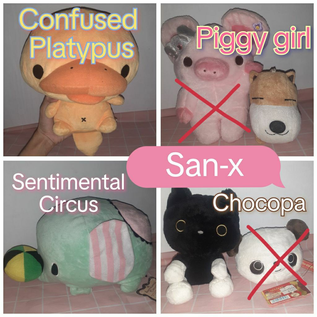 Mini sale PL Boneka Sanx San-x san x Piggy girl kutusita nyanko platypus platipus chocopa sentimenta