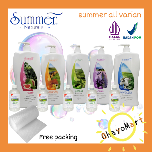 Summer Naturale Body Shampoo / sabun import summer naturale / sabun wangi 2 Liter + 500ml