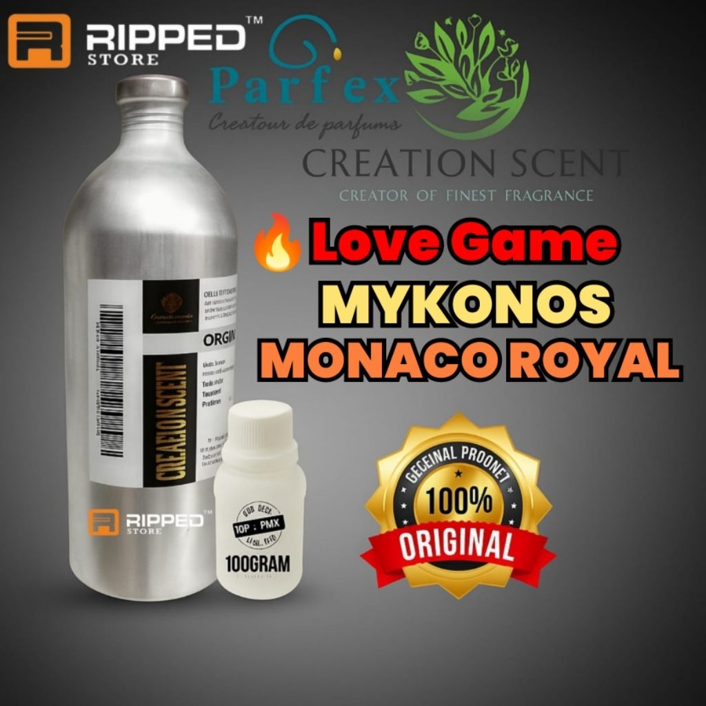 100ml Bibit Parfum Murni Love Game Inspired Mykonos Monaco Royal By Original Creation Scent Perfume