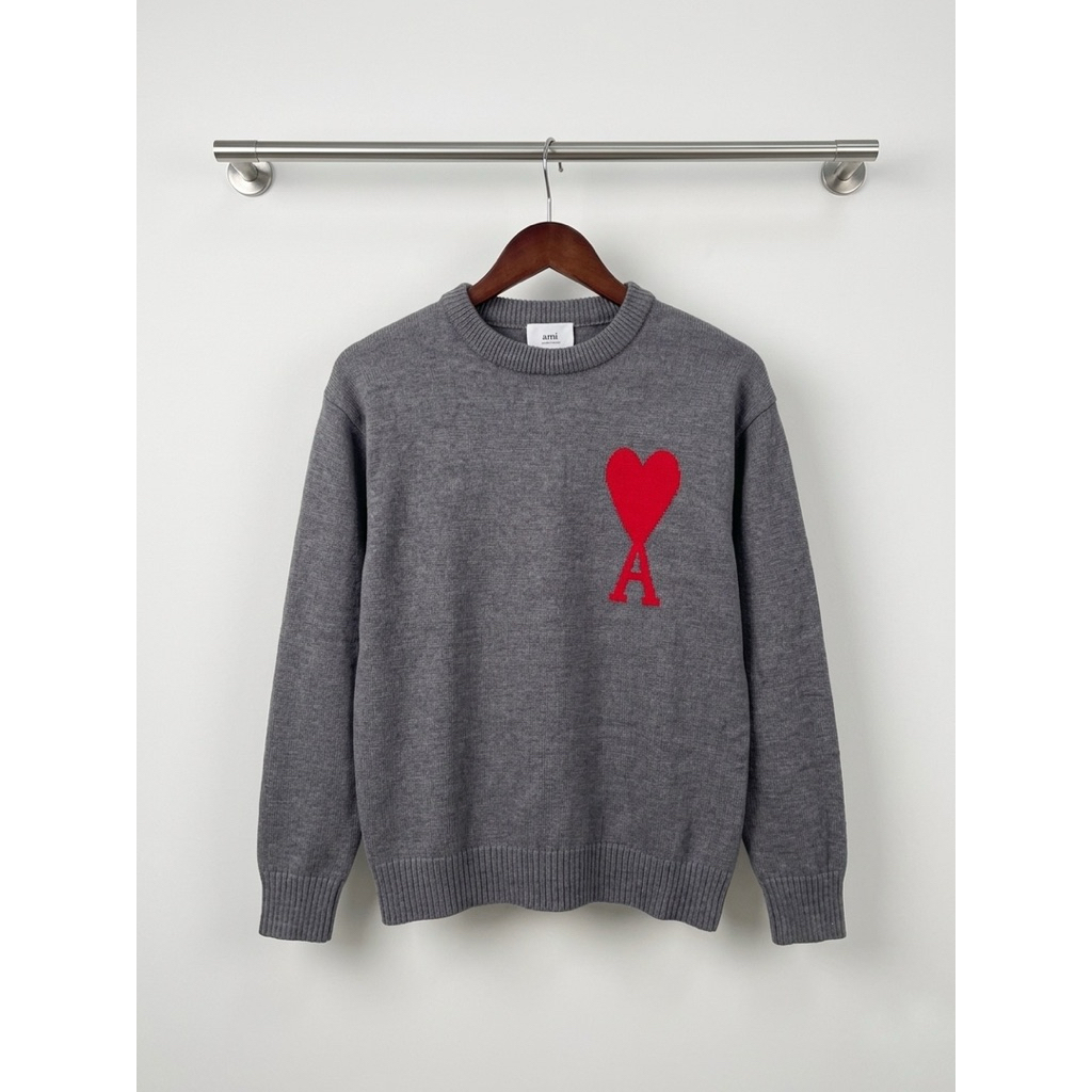 Sweater Ami Paris Alexandre Mattiussi Knit Big Logo Rajut Unisex