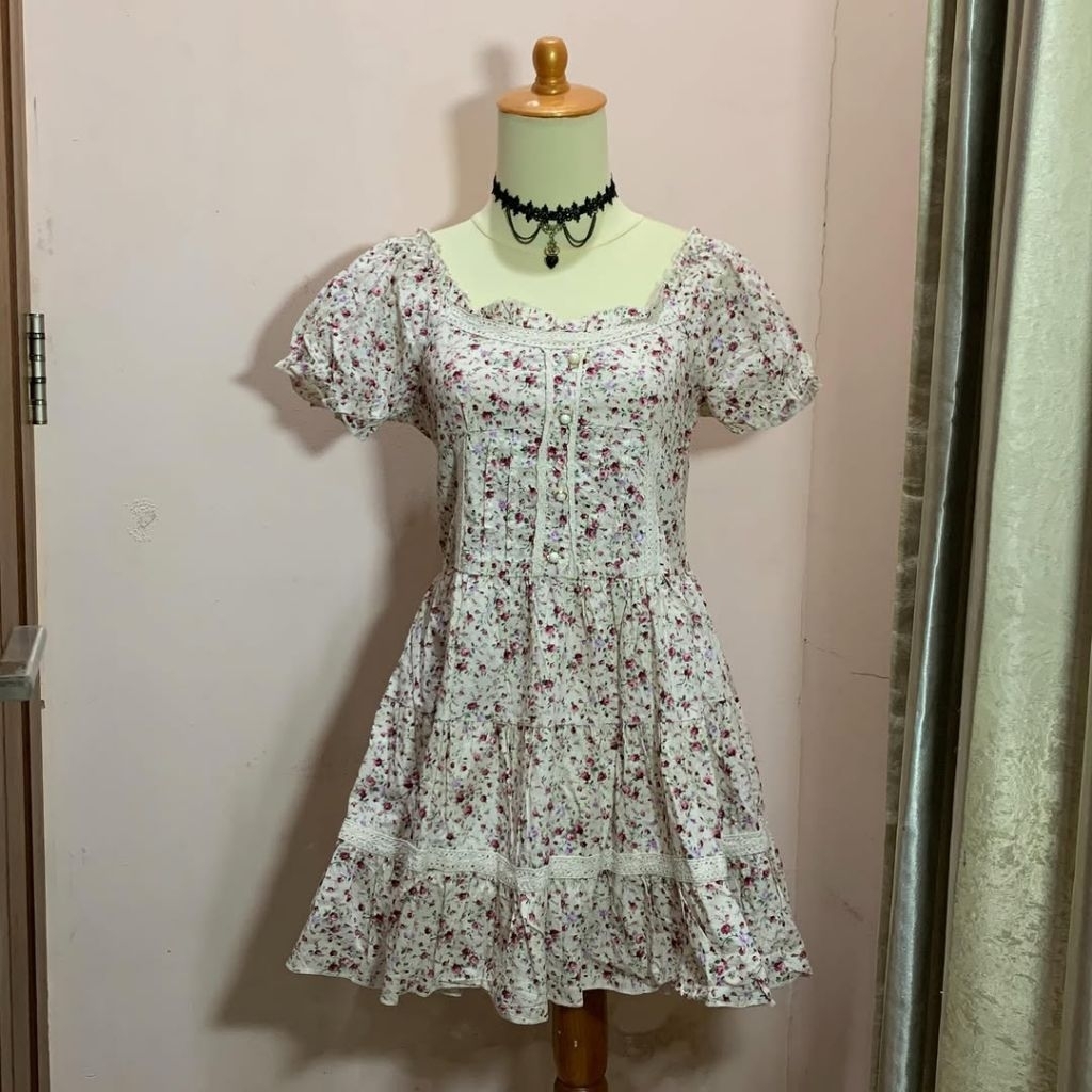 Wonder Rocket like Liz lisa amavel floral milkmaid sabrina off shoulder two way dress kawaii kawai c