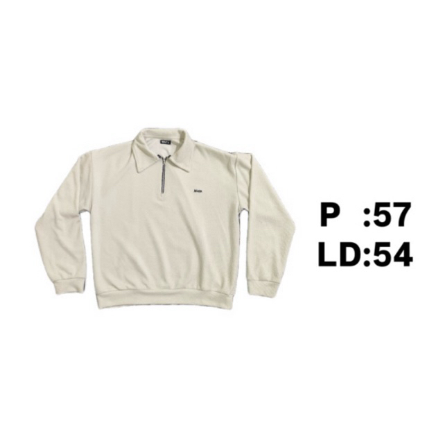 PRELOVED MATE HALFZIP WHITE