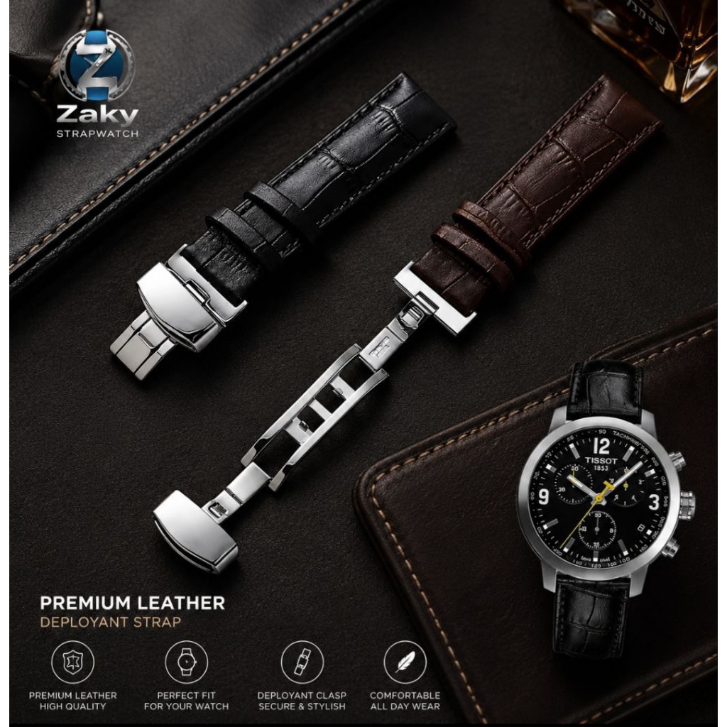 Tali Kulit Jam Tangan Universal For Cartier Vacheron Constantin High Quality.Ukuran 18mm,20mm,22mm,2