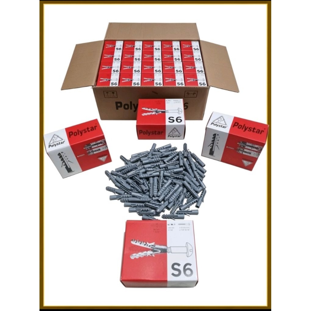 Pengencang Sekrup Viser Fisher Plastik Kuat Lentur S5 S6 S8 S10
