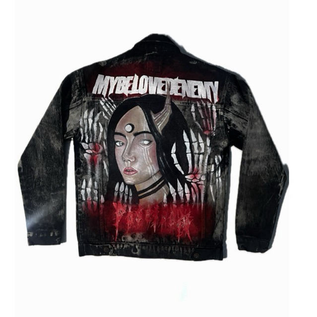 Painted Denim Jacket Poseidon Reprisal x My Beloved Enemy
