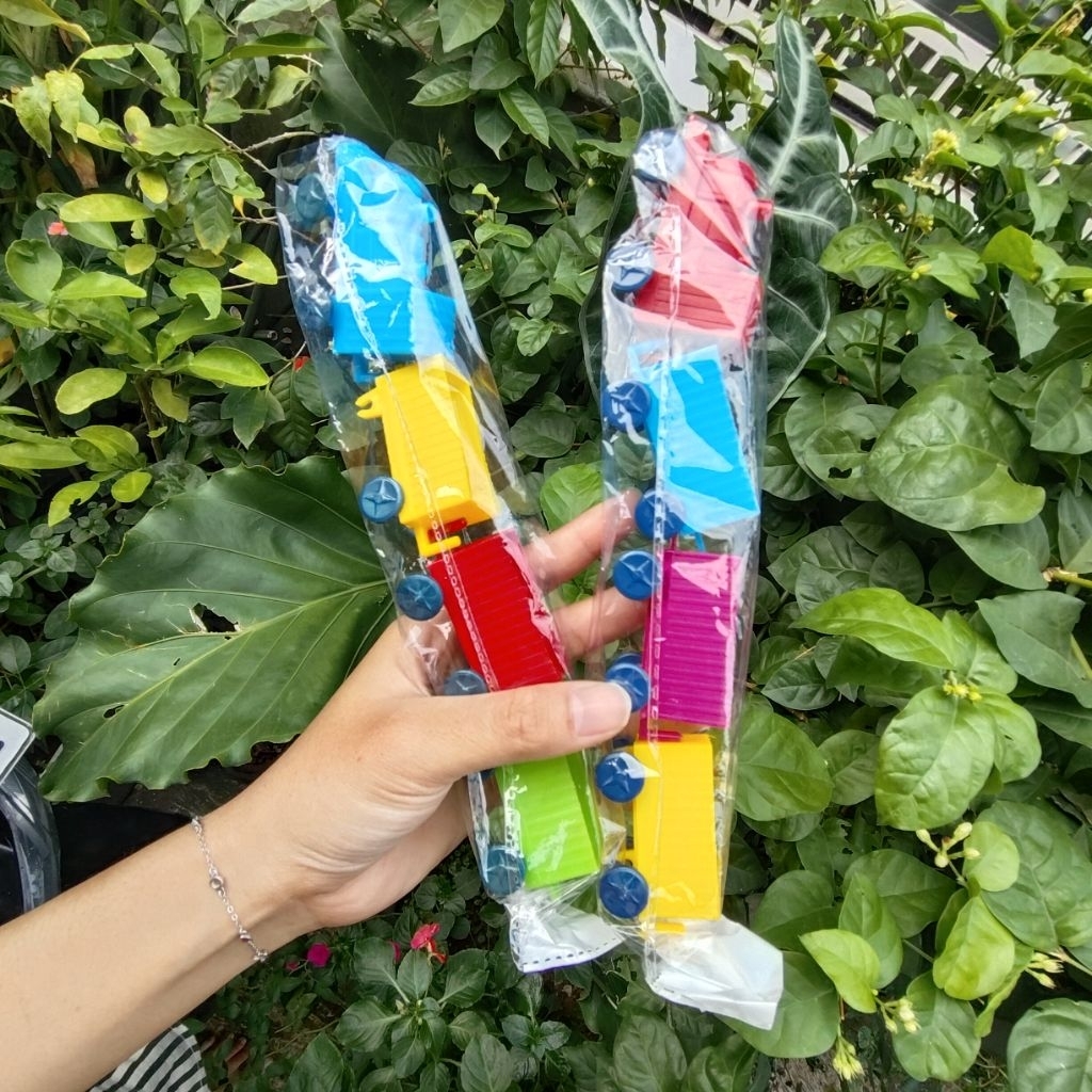 mainan kereta 4gerbong / mainan kereta mini / kereta plastik